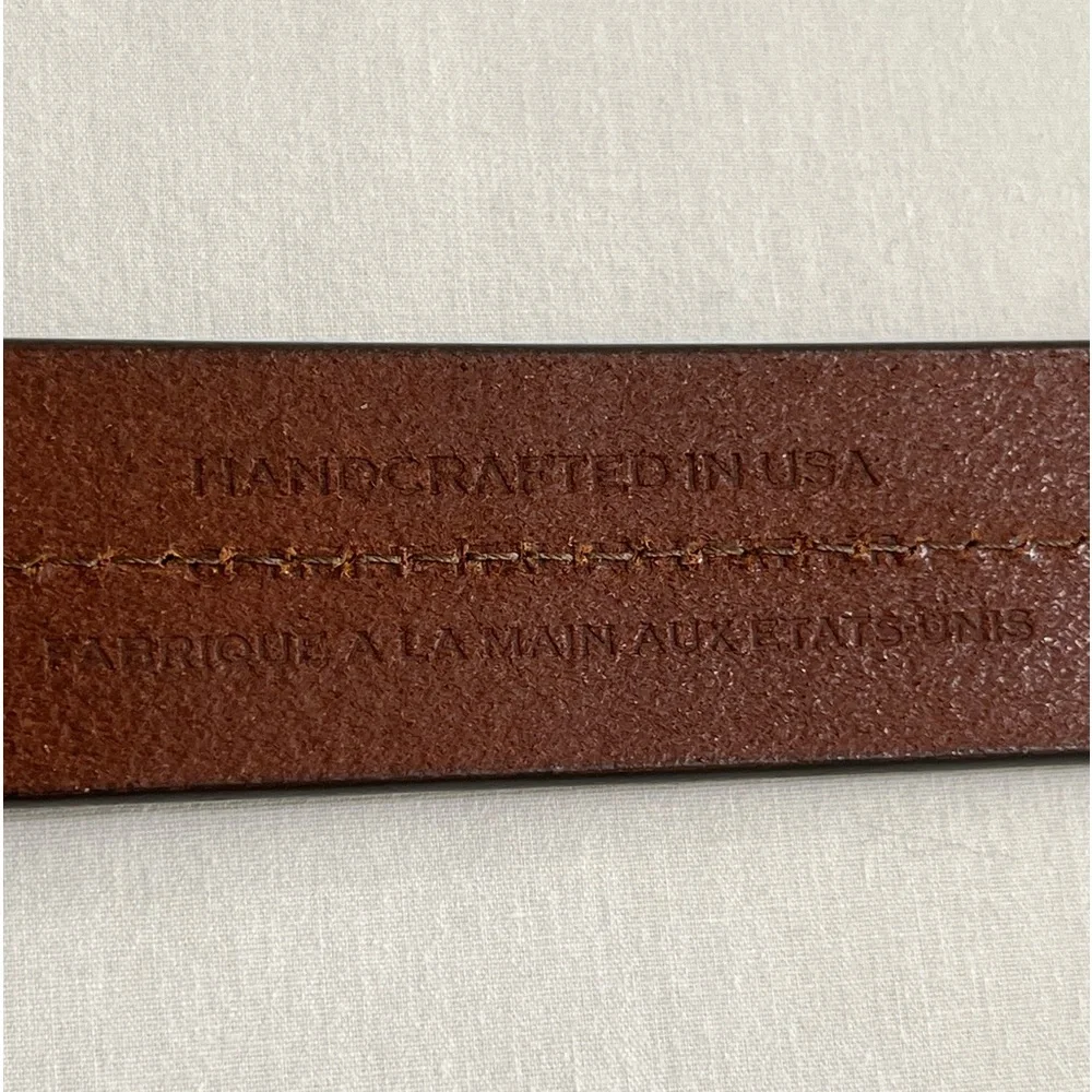 Joseph Abboud Belt Size 42, Dark Brown, Silver Finish Buckle